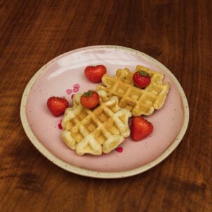 Wafels met roodfruit Wafels met roodfruit