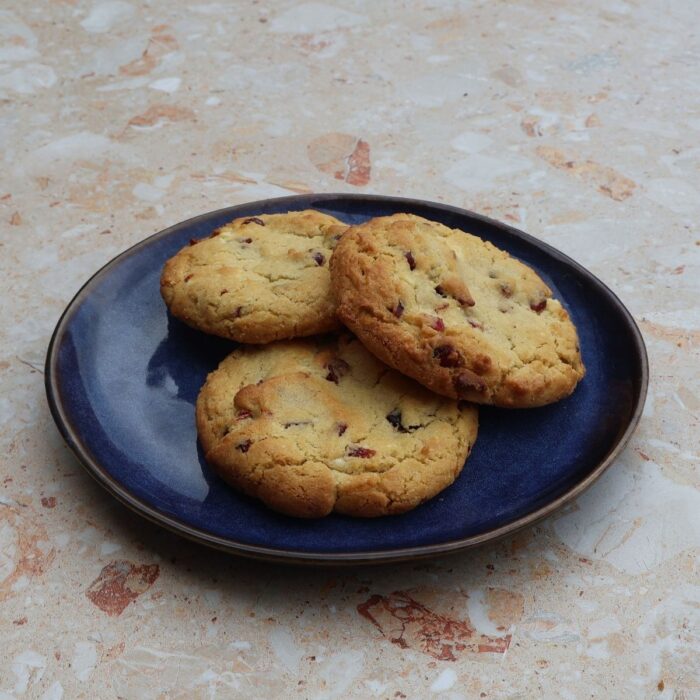 Drie witte chocolade cranberry koeken Drie cranberry witte chocolade koeken